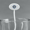 School Mascot White Plastic 7" Stir Stick - Oval - Main