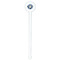 School Mascot White Plastic 7" Stir Stick - Round - Single Stick