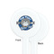 School Mascot White Plastic 7" Stir Stick - Single Sided - Round - Front & Back