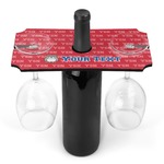 School Mascot Wine Bottle & Glass Holder (Personalized)