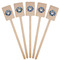 School Mascot Wooden 6.25" Stir Stick - Rectangular - Fan View