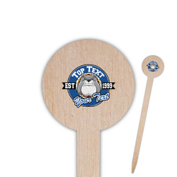 School Mascot Round Wooden Food Picks (Personalized)