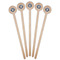 School Mascot Wooden 7.5" Stir Stick - Round - Fan View