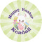 Easter Bunny 1" Multipurpose Round Labels - Single Sticker