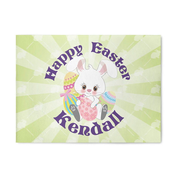 Custom Easter Bunny 5' x 7' Patio Rug (Personalized)