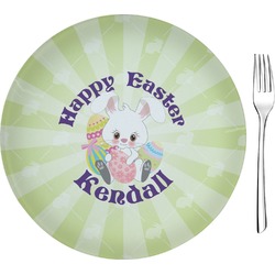 Easter Bunny 8" Glass Appetizer / Dessert Plates - Single or Set (Personalized)