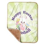 Easter Bunny Sherpa Baby Blanket - 30" x 40" w/ Name or Text