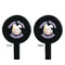 Easter Bunny Black Plastic 7" Stir Stick - Double Sided - Round - Front & Back