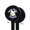 Easter Bunny Black Plastic 7" Stir Stick - Single Sided - Round - Front & Back