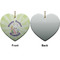 Easter Bunny Ceramic Flat Ornament - Heart Front & Back (APPROVAL)