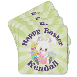 Easter Bunny Cork Coaster - Set of 4 w/ Name or Text