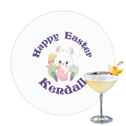 Easter Bunny Printed Drink Topper - 3.25" (Personalized)