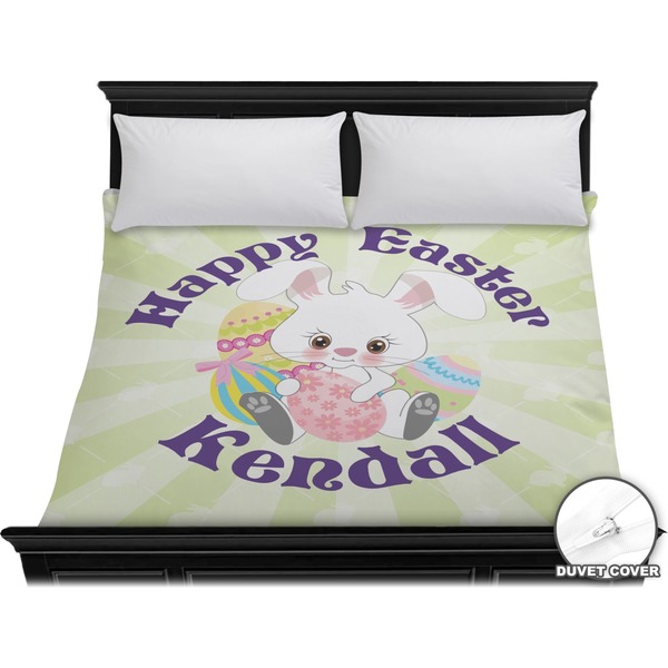 Custom Easter Bunny Duvet Cover - King (Personalized)