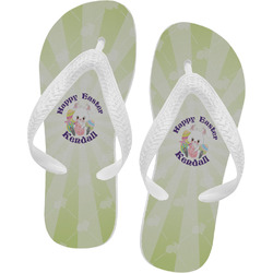 Easter Bunny Flip Flops - Large (Personalized)