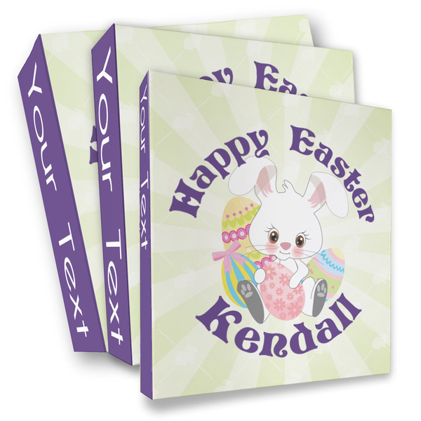 Custom Easter Bunny 3 Ring Binder - Full Wrap (Personalized)