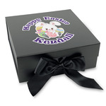 Easter Bunny Gift Box with Magnetic Lid - Black (Personalized)