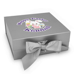 Easter Bunny Gift Box with Magnetic Lid - Silver (Personalized)