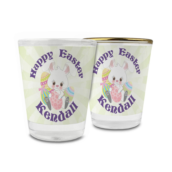 Custom Easter Bunny Glass Shot Glass - 1.5 oz (Personalized)