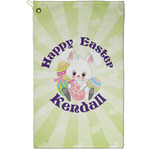 Easter Bunny Golf Towel - Poly-Cotton Blend - Small w/ Name or Text