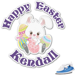 Easter Bunny Graphic Iron On Transfer - Up to 6"x6" (Personalized)