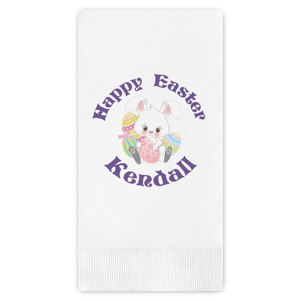 Custom Easter Bunny Guest Napkins - Full Color - Embossed Edge (Personalized)