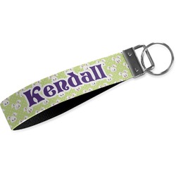 Easter Bunny Wristlet Webbing Keychain Fob (Personalized)