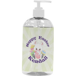 Easter Bunny Plastic Soap / Lotion Dispenser (16 oz - Large - White) (Personalized)