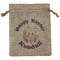 Easter Bunny Medium Burlap Gift Bag - Front