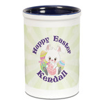 Easter Bunny Ceramic Pencil Holders - Blue