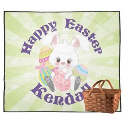 Easter Bunny Outdoor Picnic Blanket (Personalized)