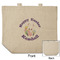 Easter Bunny Reusable Cotton Grocery Bag - Front & Back View