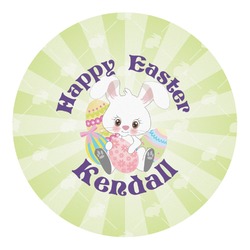 Easter Bunny Round Decal - Small (Personalized)