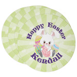 Easter Bunny Round Paper Coasters w/ Name or Text