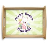 Easter Bunny Natural Wooden Tray - Large (Personalized)