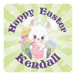 Easter Bunny Square Decal - Small (Personalized)