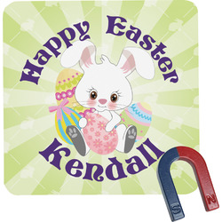 Easter Bunny Square Fridge Magnet (Personalized)