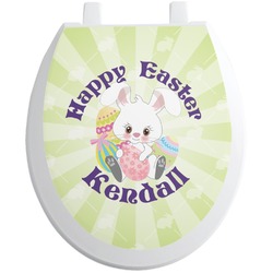 Easter Bunny Toilet Seat Decal - Round (Personalized)