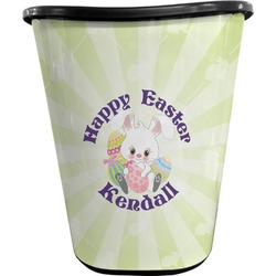 Easter Bunny Waste Basket - Single Sided (Black) (Personalized)