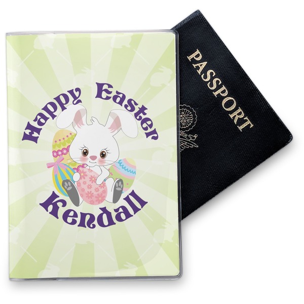 Custom Easter Bunny Vinyl Passport Holder (Personalized)