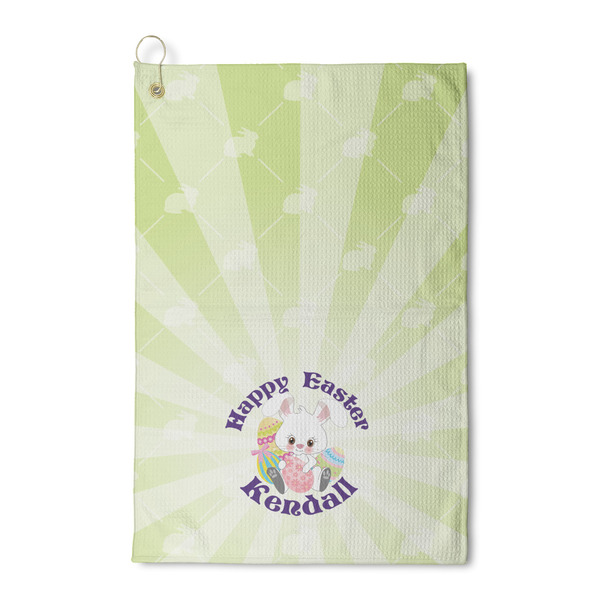 Custom Easter Bunny Waffle Weave Golf Towel (Personalized)