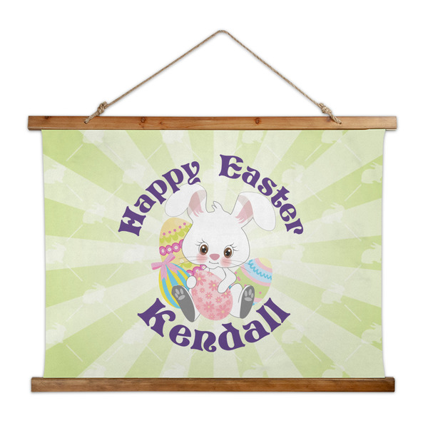 Custom Easter Bunny Wall Hanging Tapestry - Wide (Personalized)