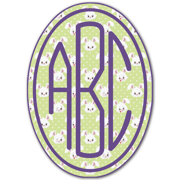 Custom Easter Bunny Monogram Decal - Custom Sizes (Personalized)