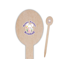 Easter Bunny Oval Wooden Food Picks (Personalized)