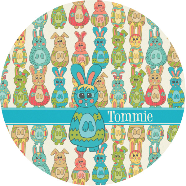 Custom Fun Easter Bunnies Multipurpose Round Labels - 1" (Personalized)