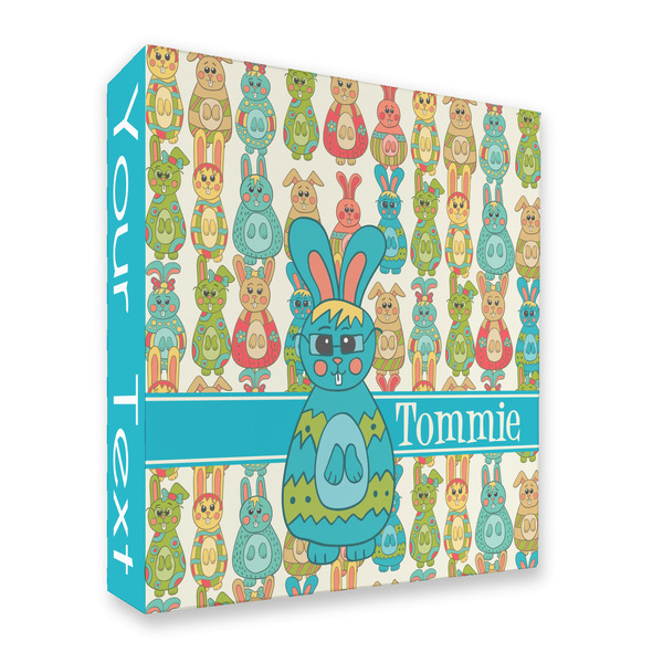 Custom Fun Easter Bunnies 3 Ring Binder - Full Wrap - 2" (Personalized)