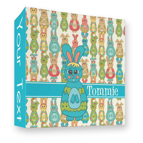 Custom Fun Easter Bunnies 3 Ring Binder - Full Wrap - 3" (Personalized)