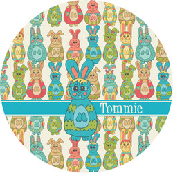 Fun Easter Bunnies Multipurpose Round Labels - 4" (Personalized)