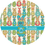 Fun Easter Bunnies Multipurpose Round Labels - 5" (Personalized)