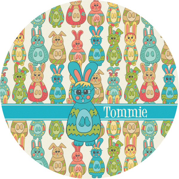 Custom Fun Easter Bunnies Multipurpose Round Labels - 5" (Personalized)