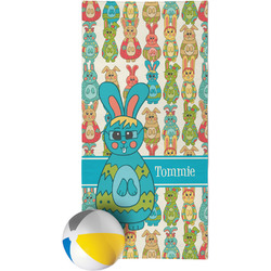 Fun Easter Bunnies Beach Towel (Personalized)